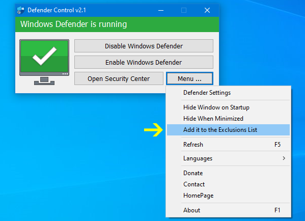 关闭WindowsDefender-Defender Control v2.1